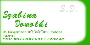 szabina domolki business card